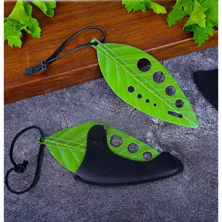 Tocator manual pentru ierburi Cyrax, instrument de curatat frunze, tocator, margini ascutie, 9 gauri de diferite dimensiuni, multifunctional, material otel inoxidabil, rezistent la rugina, 14 x 5.5 cm, verde