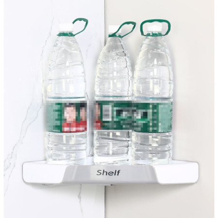 Suport Depozitare,  din Plastic, Montare fara Perforatii, pentru Baie/Bucatarie, 28 x 39 x 4.5 cm, Gri