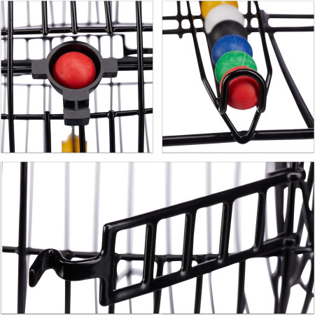 Joc Mini Loterie Cyrax, Bingo, cu Pahare de Shot din Sticla, 20 x 20 x 19 cm, 48 Bile, Negru