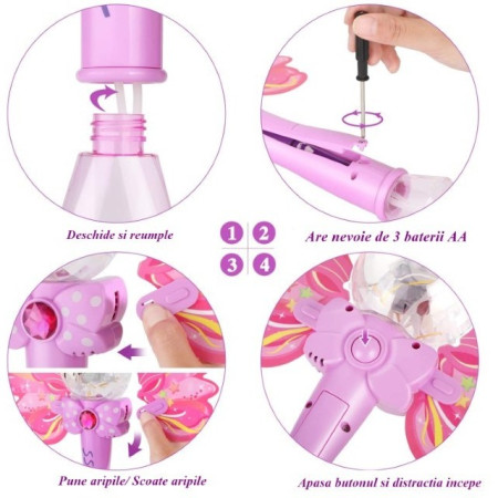 Bagheta de facut baloane, Cyrax, cu lumini si sunete model 1