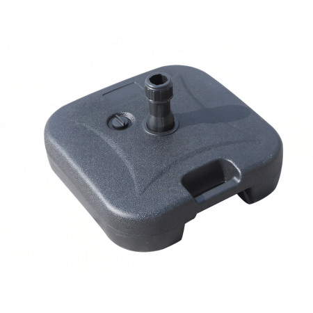 Baza umbrela din plastic,  patrata, 22 litri, neagra