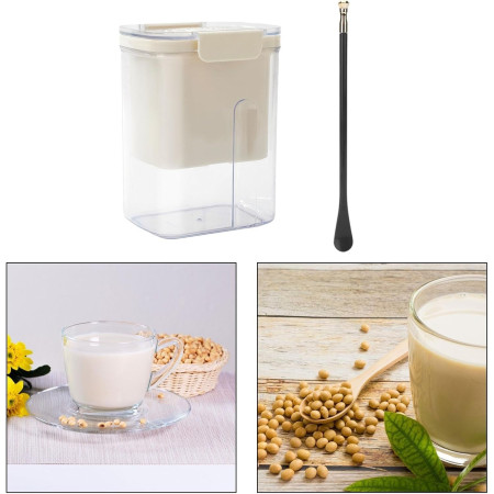 Kit Presa Pentru Branza, Cyrax, Filtru de Iaurt, Strecuratoare de Iaurt Grecesc, Filtru de lapte, 18x9.7x13 cm, Lingura Verde 20x1.6 cm, Alb