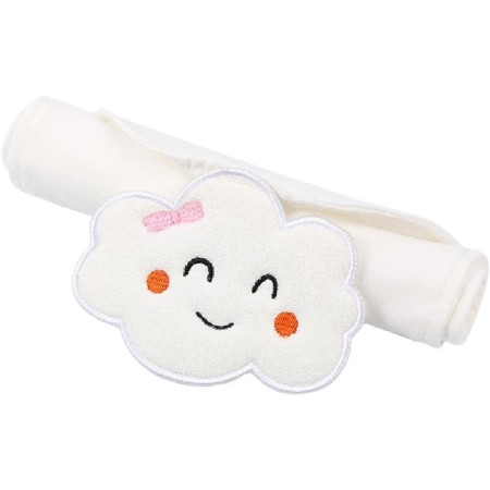 Prosop Absorbant, Cyrax, din Bumbac, pentru Bebelusi, 19x28 cm, Model Norisor, Alb