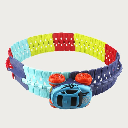 Jucarie de Constructie RollerCoaster, Cyrax, 184 de Piese, 44.5x36x7 cm, cu Masini, Multicolor