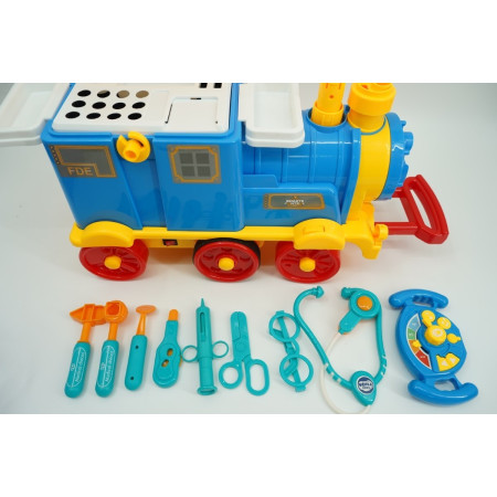 Cyrax Jucarie locomotiva cu telecomanda si set prim ajutor,Jucarie locomotiva cu telecomanda si set prim ajutor