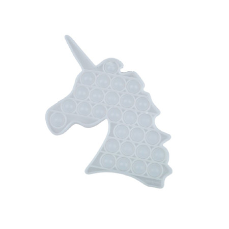 Cyrax Jucarie antistres din silicon, Pop it Now and Flip It, Unicorn, Transparent