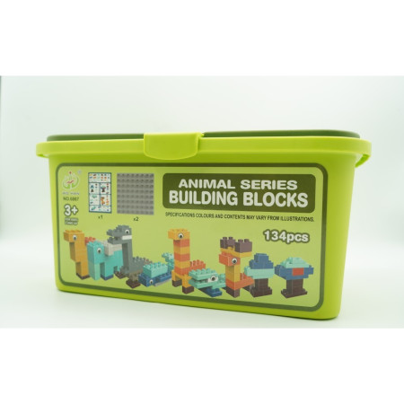 Set piese de constructii pentru copii, Cyrax, Animal series, 134 piese, Multicolor