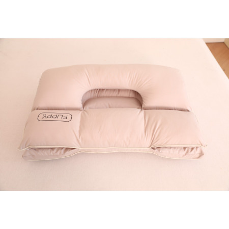 Perna Ortopedica 3 in 1,  Strat Dublu, Protectie Cervicala, pentru Adulti, 45 x 70 cm, Gri