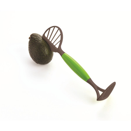 Feliator Multifunctional pentru Avocado, Cyrax, pentru Taierea in Cubulete si Pasare, pentru Bucatarie, Preparare Guacamole, ABS, 24x7x6 cm, Verde