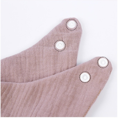 Baveta Triunghiulara, Cyrax, din Bumbac, pentru Copii 0-12 Luni, 33x32 cm, Rezistenta la Apa, Crem