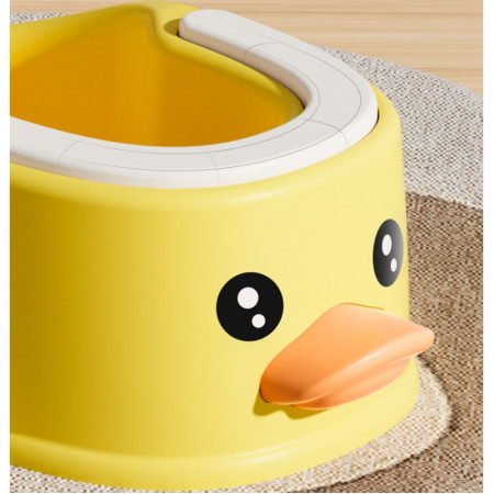 Olita pentru Copii, Cyrax, +1an, Portabila, Design Ratusca, Model Prietenos, Non-Toxic, Compartiment Detasabil, cu Maner, Usor de Curatat, Galben
