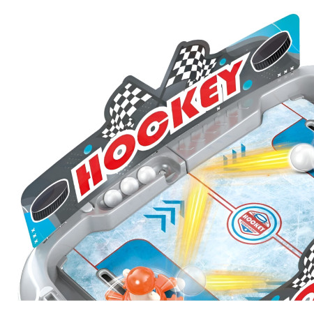 Joc de Masa Interactiv Ice Hockey pentru Copii, Cyrax, 4 Mingi, Tabela Scor, 40.7x27x14.5 cm, Multicolor
