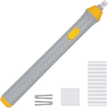 Radiera Electrica,  pentru Schite si Arta, Grosime Varf 3 mm/5 mm, Baterii 2 x AA (neincluse), din ABS, Gri