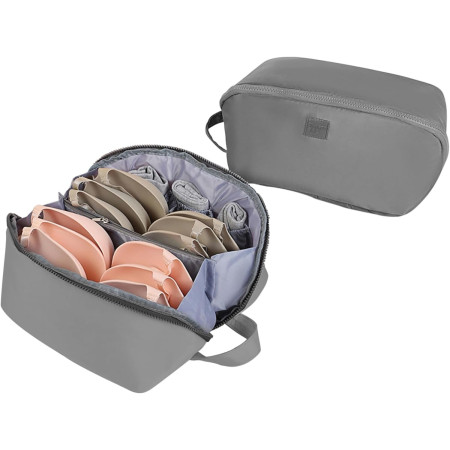 Geanta De Depozitare, Flippy 3 In 1, Portabila, Pentru Lenjerie, Sutiene Si Sosete, Multi-Functionala, Pentru Bagaj, Calatorii Si Afaceri, 23 x 13 x 13, Gri