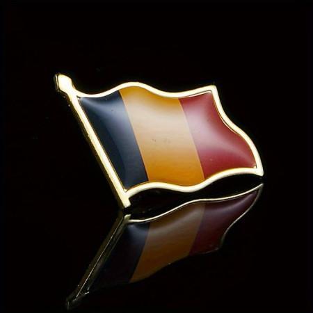 Insigna Steag Tricolor Romania,  Model Brosa cu Ac de Siguranta, 20x20 mm