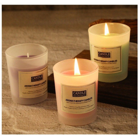 Lumanare Parfumata,  Model Borcan Translucid, 6.2 x 5.2 cm, Aroma de Cedru, Verde