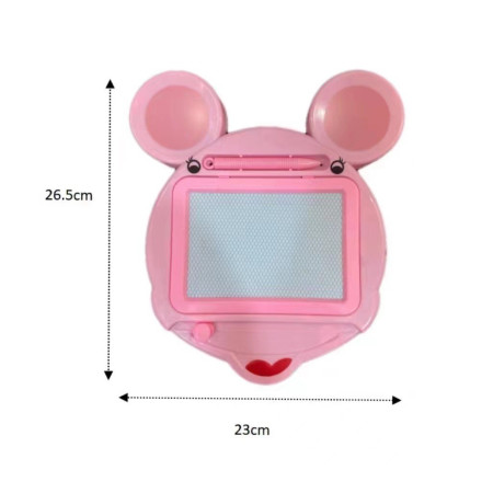 Tabla Magnetica pentru desen Cyrax, Pix, forma Soricel, dimensiuni 23x26.5 cm, Dezvolta Creativitatea, Roz