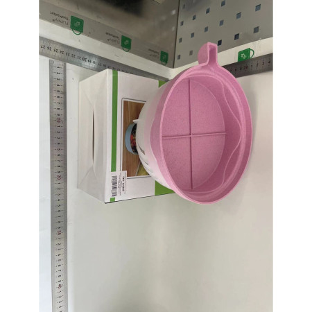 Bol Feliator pentru Salata, Cyrax, Castron Multifunctional pentru Legume si Fructe, pentru Spalat si Taiat Legumele, cu Scurgere si Tocator, Ergonomic, Protectie pentru Maini, 21x18.5x11.5 cm, Roz