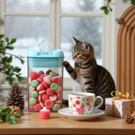 Set 7 Cutii de Depozitare Alimente, Cyrax, 2 x 500ml, 2 x 800ml, 2 x 1200ml, 1 x 1900 ml, Capac Albastru, din PP+PET, Inchidere Ermetica, Transparent