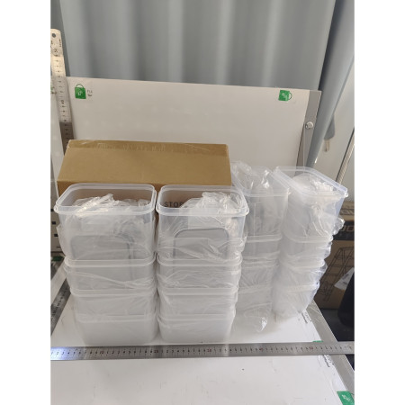 Cutii de depozitare alimente, Cyrax, Set din 16 Cutii pentru Condimente, Cereale, Cutii pentru Bucatarie, din Plastic PP, Cutii Alimentare, Diferite Dimensiuni, Transparente