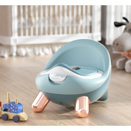 Olita pentru Copii, Cyrax, +1an, Portabila, cu Capac, Model Prietenos, Non-Toxic, Compartiment Detasabil, cu 4 Picioare, Usor de Curatat, Verde Gold