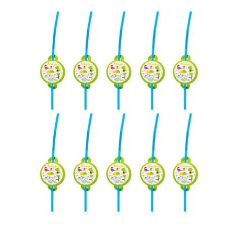 Set 10 Paie, Cyrax, Colectia Dino Park, 26 x 7 cm, din Carton/Plastic, Multicolor