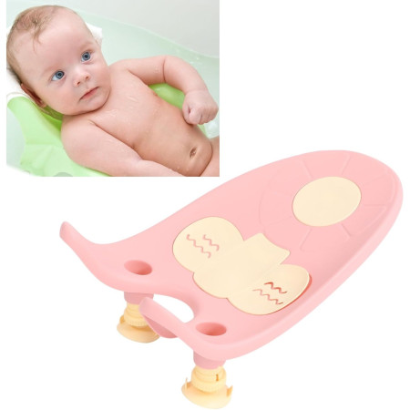 Suport de Baie Bebelusi, Cyrax, 0-12 luni, Montare pe Chiuveta/Lavoar/Cada, Ventuze Antiderapante cu Intaltime Reglabila, 50 x 24 x 12.5 cm, Roz