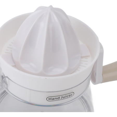 Storcator de Citrice Manual, Cyrax, Rezistente, Usor de Folosit si Depozitat, Durabil, Calitativ, 16.5x13cm, Transparent/ Alb