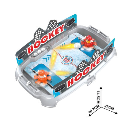 Joc de Masa Interactiv Ice Hockey pentru Copii, Cyrax, 4 Mingi, Tabela Scor, 40.7x27x14.5 cm, Multicolor