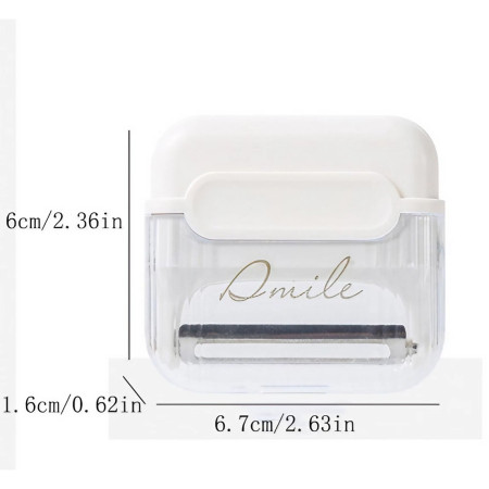 Decojitor/Curatator manual de legume si fructe, Cyrax, portabil, cu magnet, doua lame, Inox, Alb, 6.7x6x1.6 cm