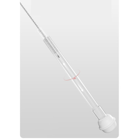 Set 7 Piese de Spalat/Uscat Biberoane, Cyrax, Portabil, Peri de Silicon, pentru Tetine, Suzete, Biberoane, Paie, Cutie Inclusa, 20 x 9.5 cm, Roz