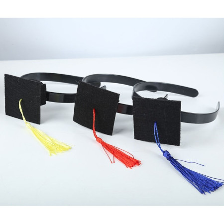 Coronita pentru Absolvent, Cyrax, Bentita cu Toca, Marime Universala, Tematica Absolvire, Negru-Albastru