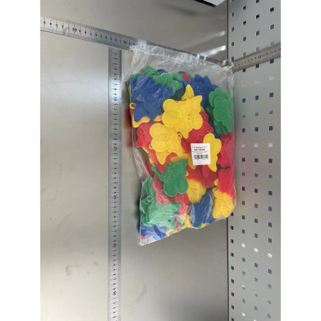 Set 4 Greutati pentru Baloanele cu Heliu, Cyrax, 30 grame, Plastic, Forma Fluture, Multicolor