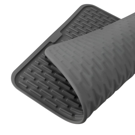 Covoras din Silicon pentru Scurgere Vase, Cyrax, Uz Casnic, Rezistent la Temperaturi Ridicate, Izolator, 43x32.5 cm, Negru