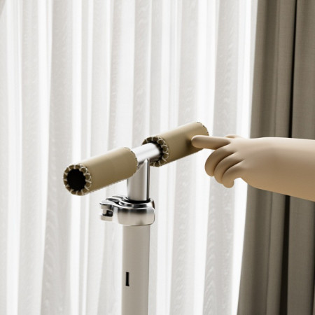 Trotineta Tip Carucior pentru Copii 7in1, Cyrax, Pliabila, Ghidon Reglabil, Parti Detasabile, Lumini LED, Muzica, Suport pentru picioare, Alb