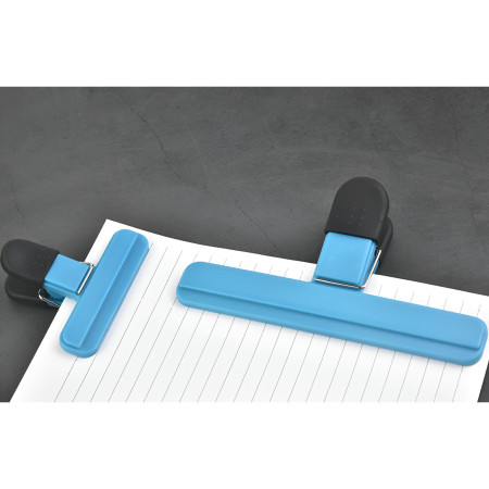 Cleste Multifunctional pentru Sigilarea Pungilor, Cyrax, din Plastic, Mentine Alimentele Proaspete, 7x6.5 cm, Albastru