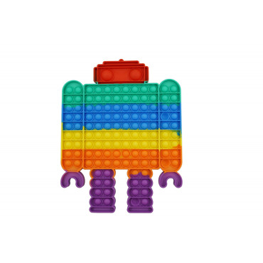 Jucarie antistres din silicon Cyrax, Pop it Now and Flip It ,Robot ,Multicolor ,Model 3