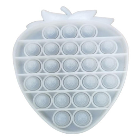 Cyrax Jucarie antistres din silicon, Pop it Now and Flip It, Capsuna, Transparent