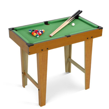 Mini Masa de Biliard pentru Copii, Cyrax, Durabil, Usor de Transportat, 2 Tacuri, 16 Bile, 69x37x60 cm