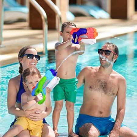 Pistol cu Apa pentru Copii, Rezervor, Pentru Piscina/Plaja, Cyrax, 6ani+,  Verde/Albastru, 550ML