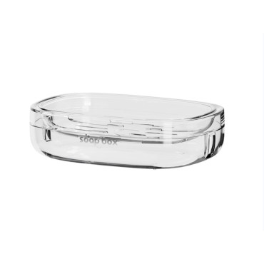 Savoniera,  Pentru Blat, PET, Scurgere Optima, Argintiu Transparent