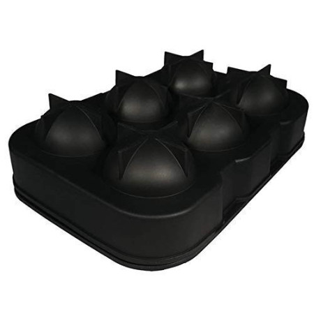 Forma pentru Gheata, Cyrax, 6 Forme Sferice, din Silicon, 17 x 12 x 6 cm, Negru