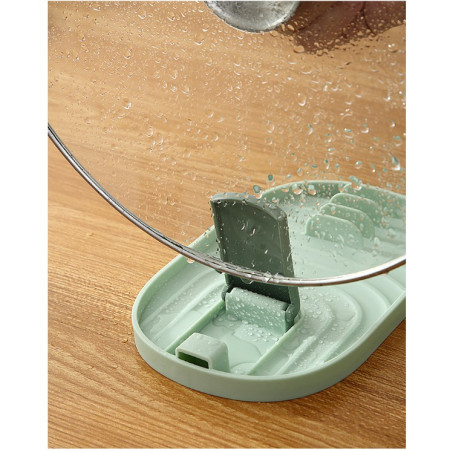 Suport Pliabil, Cyrax, pentru Capace, Linguri, Multifunctional, Plasare pe Blatul de Bucatarie, 11.5 x 18 x 2.2 cm, Albastru inchis