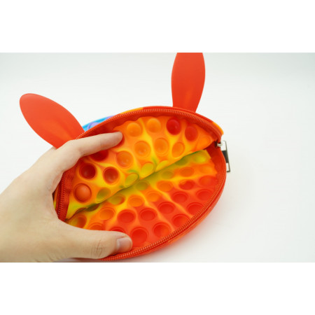 Jucarie antistres din silicon, Pop it Now and Flip It, Cyrax, Geanta, Model 3, Multicolor