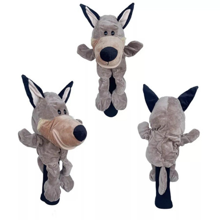 Papusa de Mana pentru Teatru de Papusi, Cyrax, din Plus, 25 x 10 x 8 cm, Model Lup, Bej