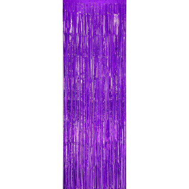 Perdea Franjurata, Cyrax, Model Decor Petrecere, pentru Fundal de Poze, Amenajare Colorata a Petrecerii, Dimensiune 100x200 cm, Mov Deschis