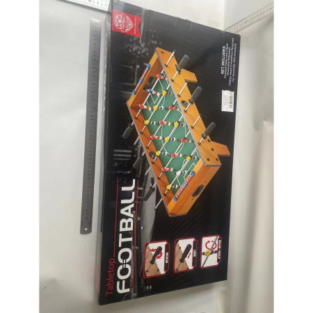 Masa de Fotbal cu Teren si 18 Jucatori Cyrax, 6 Manere, cu Tablou pentru Scor, din Metal, Lemn si ABS, 69 x 36.5 x 23 cm, cu Picioare, pentru copii/adulti