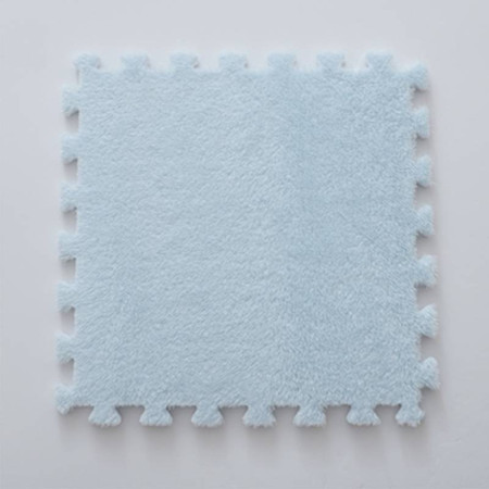 Set 10 Piese Covor tip Puzzle, Cyrax, Spuma EVA, Pufos, 30 x 30 x 1 cm, Baby Blue