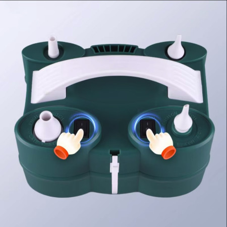 Pompa Electrica de Umflat Baloane, Cyrax, cu Doua Iesiri, Accesorii Incluse, 220V, Putere 600W, Accesorii petrecere, Verde