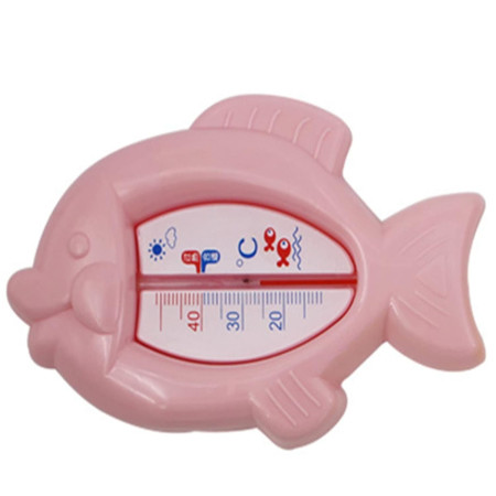 Termometru pentru Baie, Cyrax, Plutitor, Rezistent la apa, Multifunctional, Model Peste, 15.5x9.5x2 cm, Roz